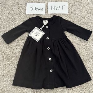 Kate quinn black cotton dress. Size 3-6. New with tag